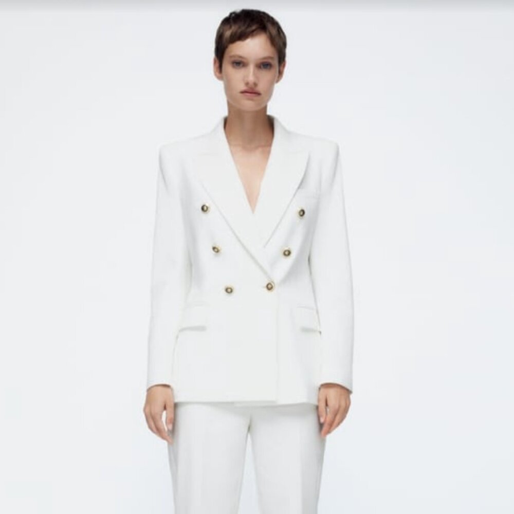ZARA TAILORED DOUBLE BREASTED BLAZER